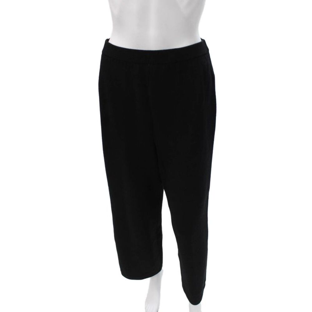 St. John Evening By Marie Gray Womens Cropped Pants Black Viscose Blend Size 6